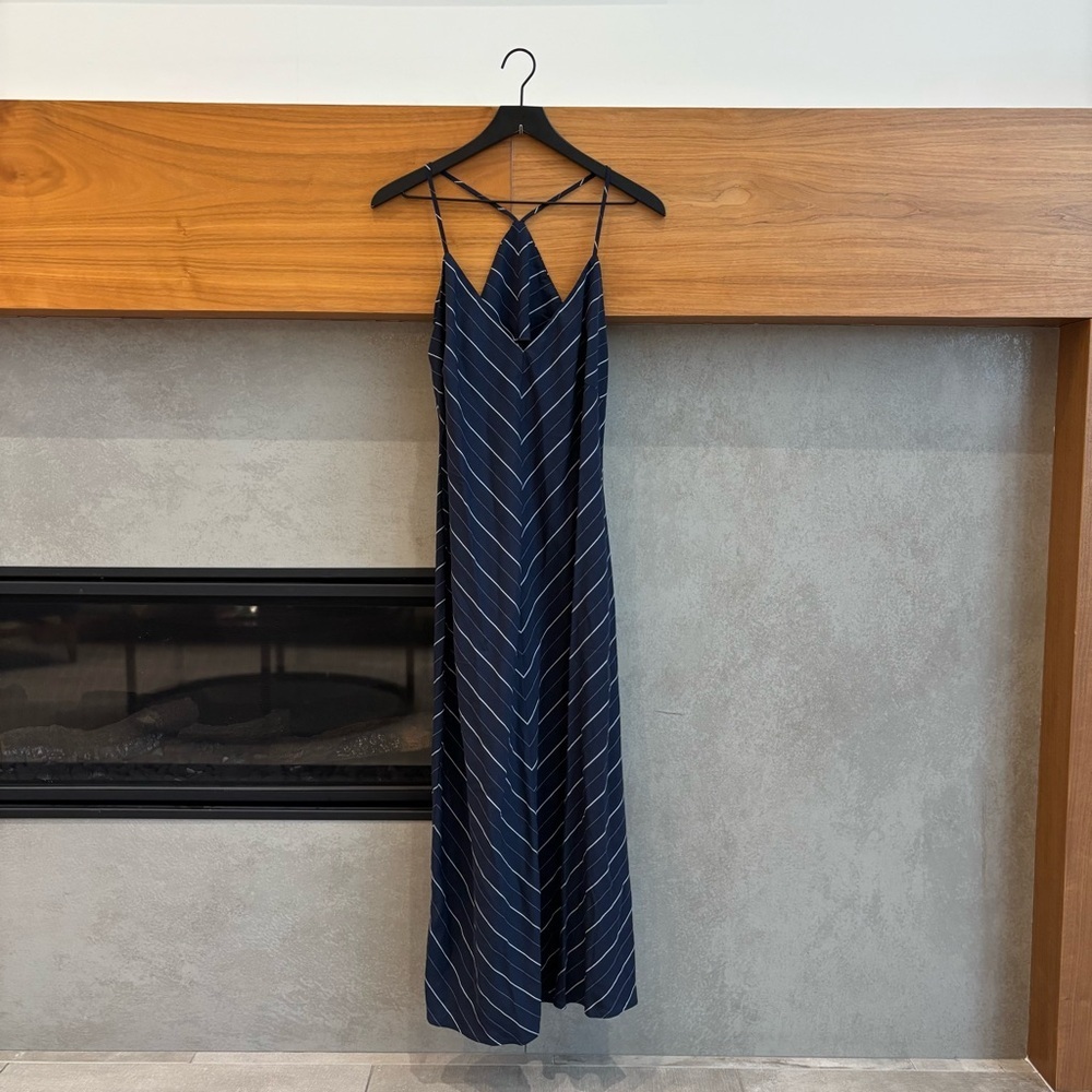 NWT MANGO STRIPED LYOCELL DRESS, SIZE L - Picture 8 of 16